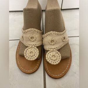 Jack Rogers Cream heels Sandals size 4